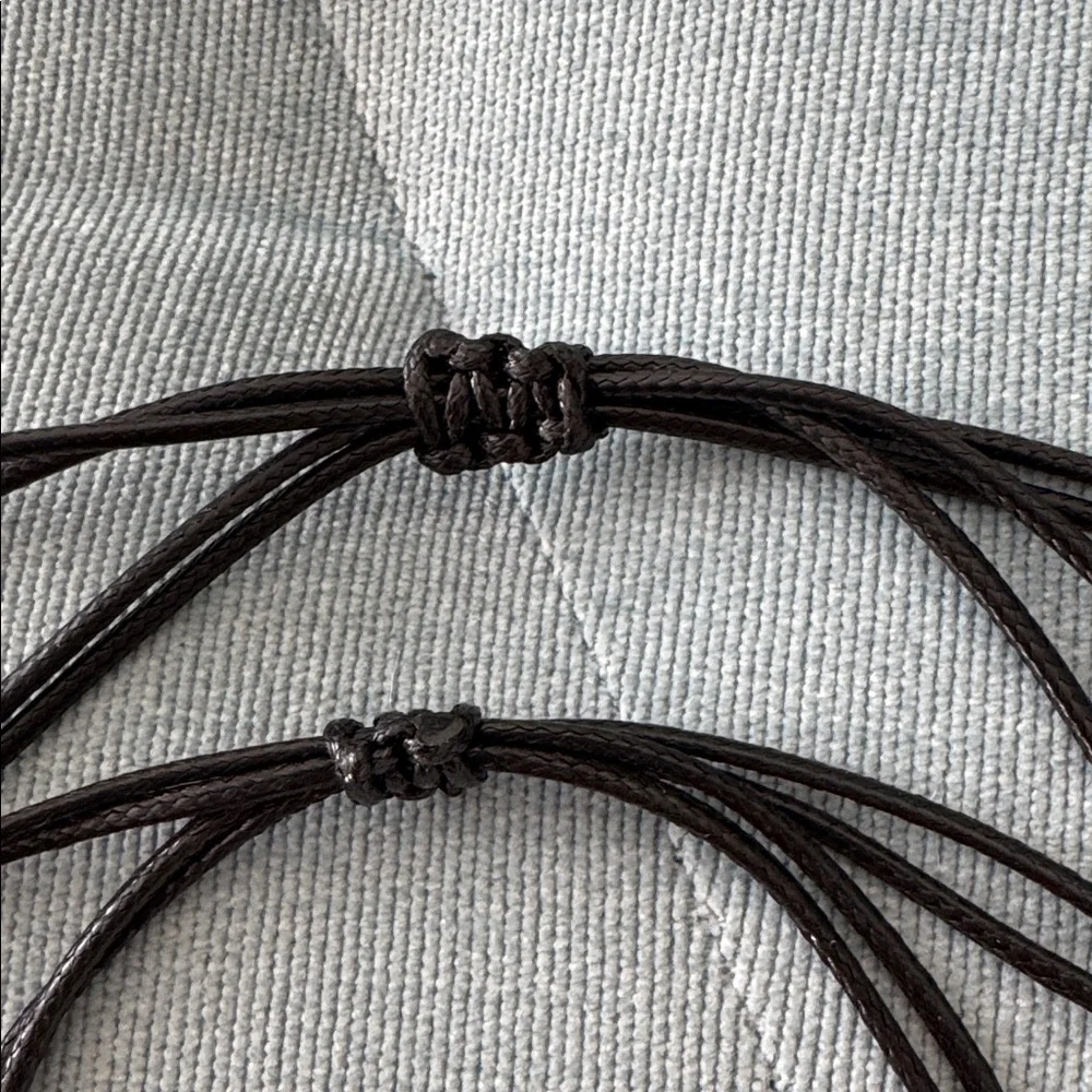 UNO de 50 Padlock Cord Necklace & Bracelet Set + Stud Earrings | Silver Tone - Picture 6 of 6